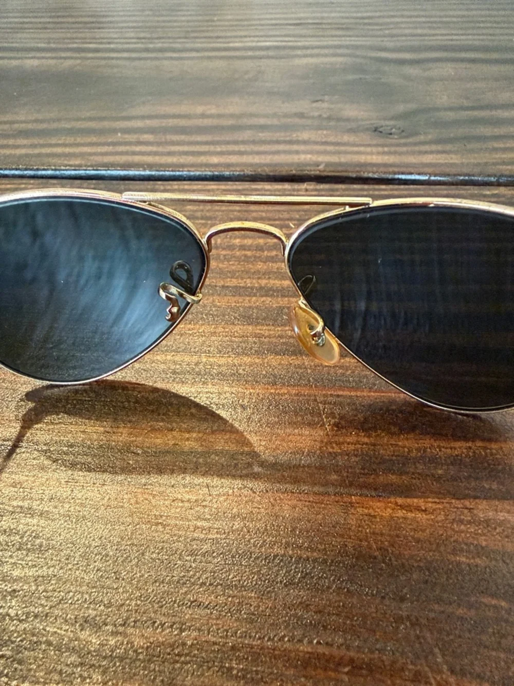 Ray-Ban Aviator Sunglasses Gold Frame with Dark Smoked Out Lenses